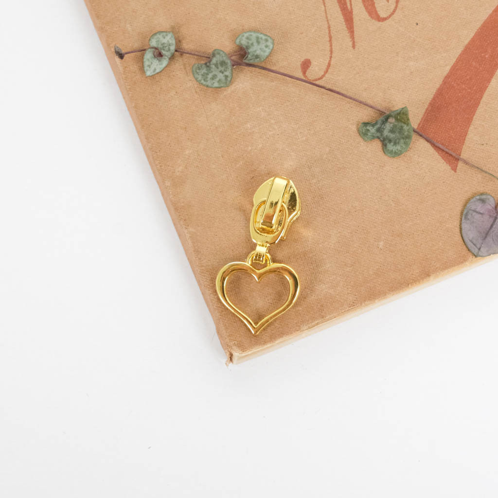 5mm Gold Heart-Shaped Clasp Slider - Maison Klem